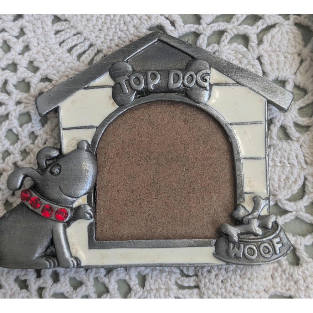 Vintage Mini Magnetic Picture Frames Set of 3 | Cat Dog Photo Frames - Picture 4 of 8
